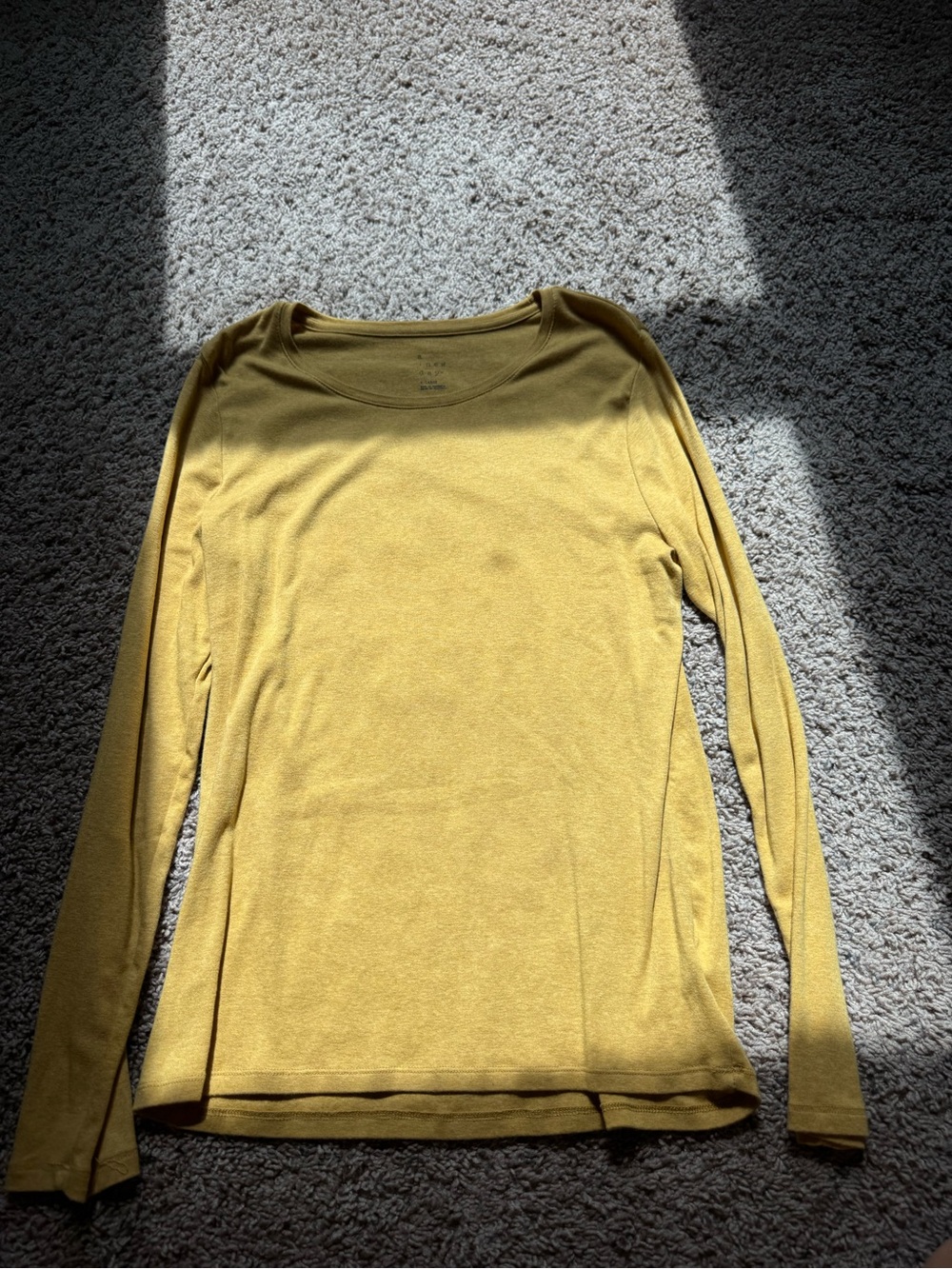 a new day Long Sleeve Scoop Neck Top - Mustard